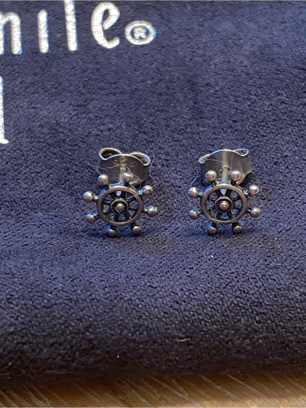 Blue Nile Ship Wheel Stud Earrings -